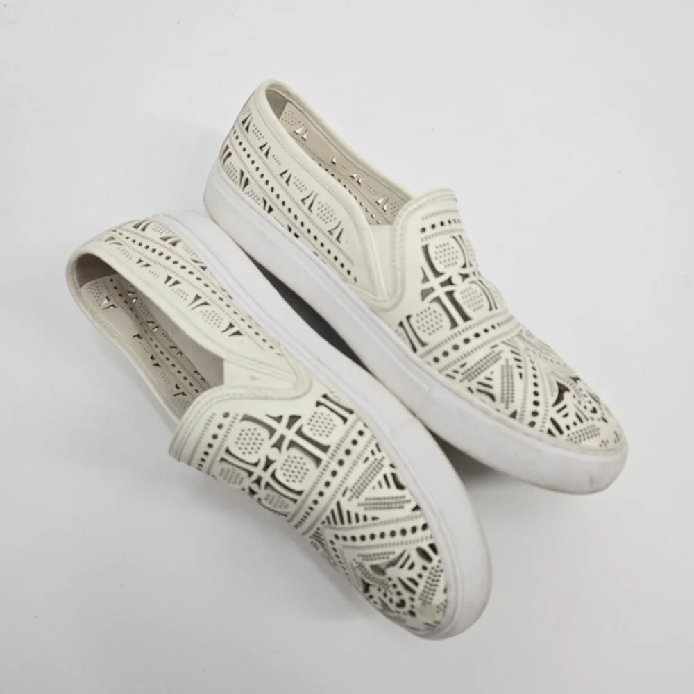 Tory Burch Roselle‎ Sneakers White Laser Cut Leather